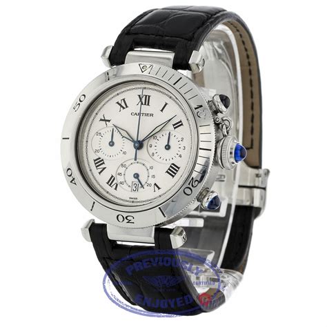 cartier pasha 38mm automatic watch stainless steel band|cartier watches for men.